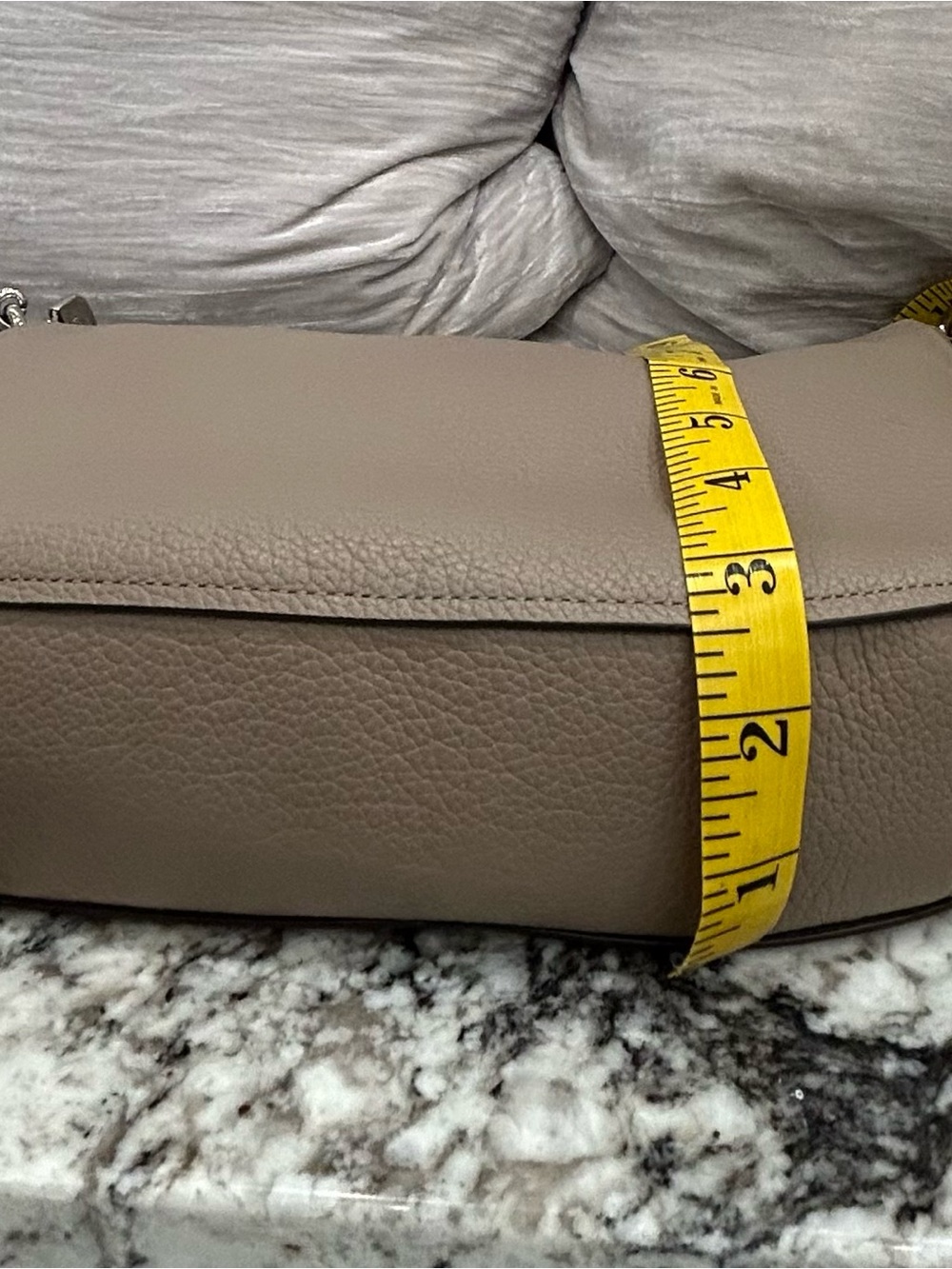 Coach Pebble Leather Crossbody Bag in Taupe - Picture 6 of 13
